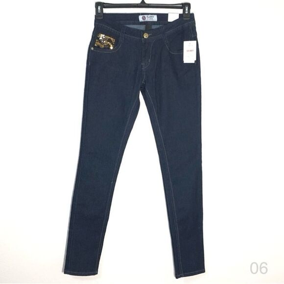 Sp Denim - SP skinny slim streched low rise sequin jean